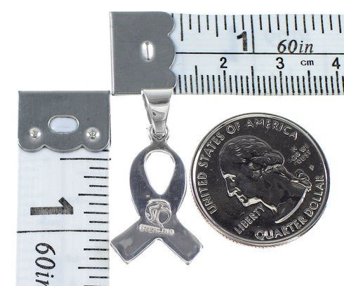 Southwest Pink Shell Ribbon Genuine Sterling Silver Pendant KX94362